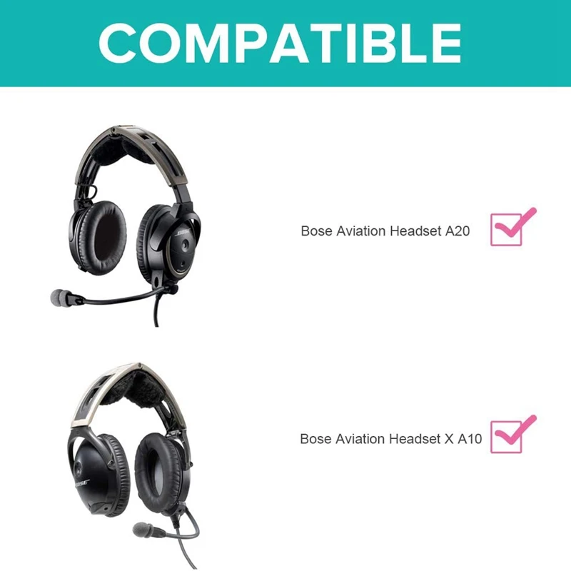 A02R Boose A20 x A10 항공 헤드셋용 이어 패드 이어 쿠션 이어 커버 교체