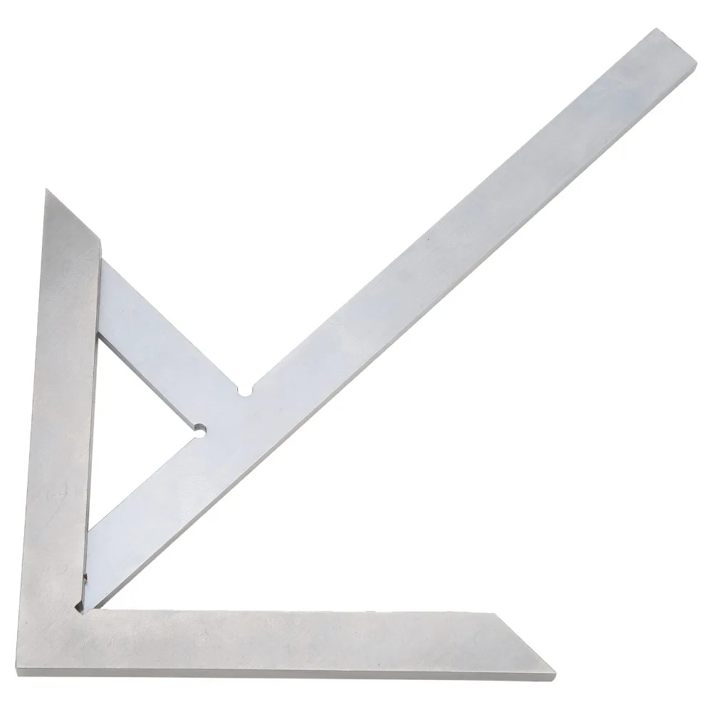 내구성이 뛰어난 탄소강 센터 앵글 게이지 45/90도 150x130mm 센터 마커 눈금자 실버 앵글 게이지 각도기 마킹 레이아웃