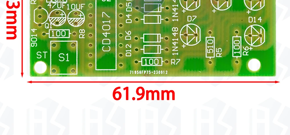 Elektronisches würfelset led würfel teile cd4017 ne555 elektronisches diy produktions kit mit rückwärts verbindungs schutz – Detail 18