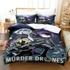 Anime Murder Drones Bedding Set Boys Girls Twin Queen Size Duvet Cover Pillowcase Bed Kids Adult Fashion Home Textileextile 1