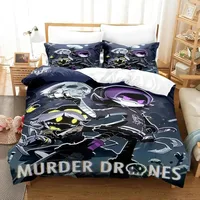 Anime Murder Drones Bedding Set Boys Girls Twin Queen Size Duvet Cover Pillowcase Bed Kids Adult Fashion Home Textileextile 1