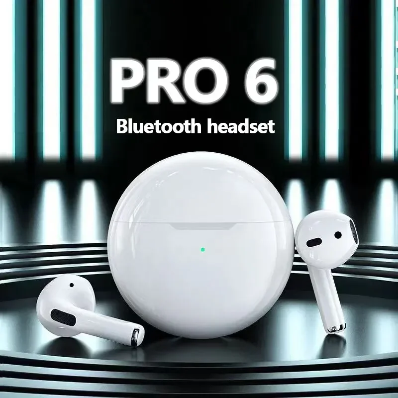 

PRO 6 Wireless Bluetooth Headset 5.0 Bluetooth Protocol Earplug Type Strong Endurance Gaming Competitive Headphones TWS Running