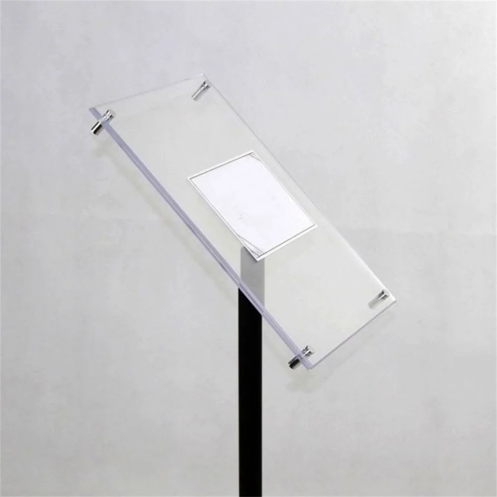 A3 Floor Poster Pedestal Sign Display Holder Floor Stand With Clear Acrylic Poster Frames Signage Display Rack Sign Stand