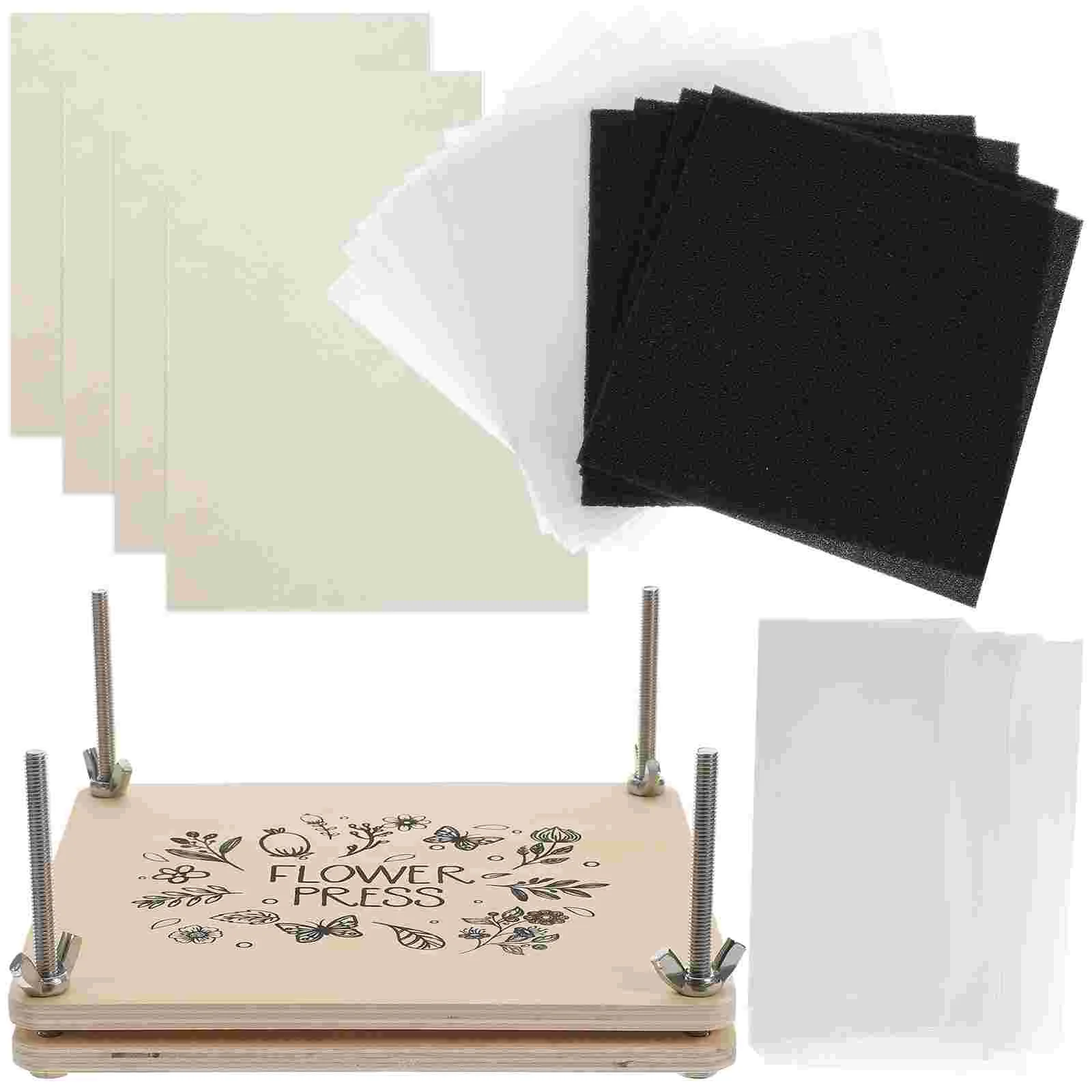 

1 Set of Portable Flower Specimen Making Accessory Dried Flowers Press Wooden Pressing Plate