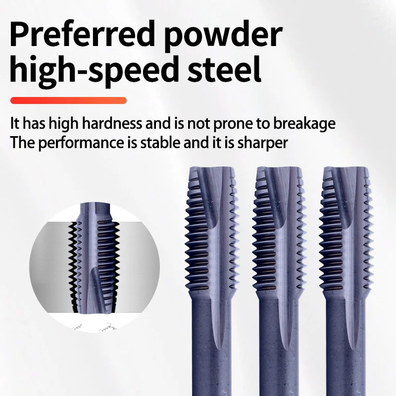 HSSE-PM DIN 371 376 Standard Spiral Fluted Tap Pointed M2 M2.5 M3 M4 M5 M6 M8 M10 M12 Machine Screw