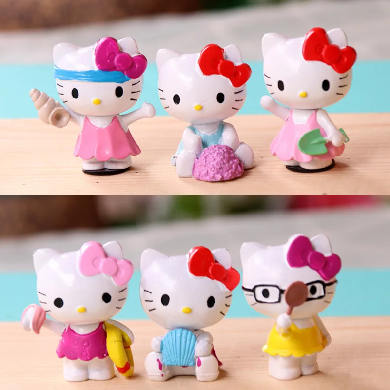 Em promoção! Sanrio, 5cm Hello Kity Figura Boneca Bonito Anime, Filme De  Desenhos Animados Periférica Brinquedos Vestir Figuras De Ação Kawaii  Material De Pvc Crianças