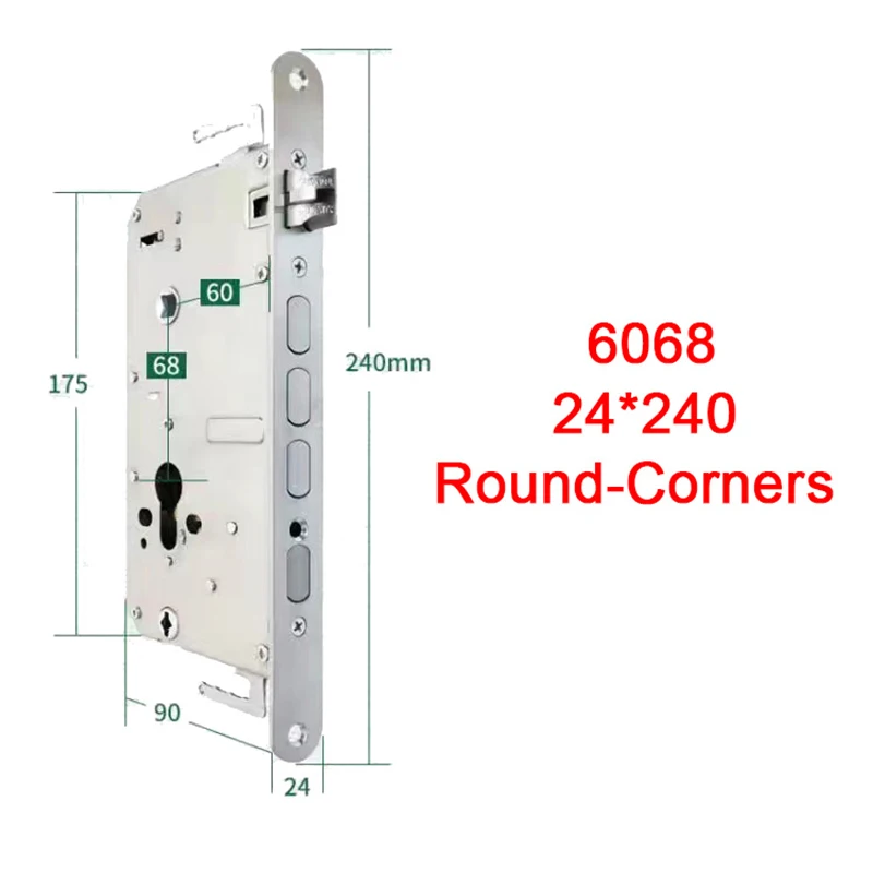 606824240RoundCornerssteelsecuritydoorlockbodyMechanicallock