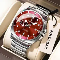 POEDAGAR Luxury Men's Wristwatch Waterproof Luminous Date Stainless Steel Man Watch Quartz Business Sports Watches For Men Reloj