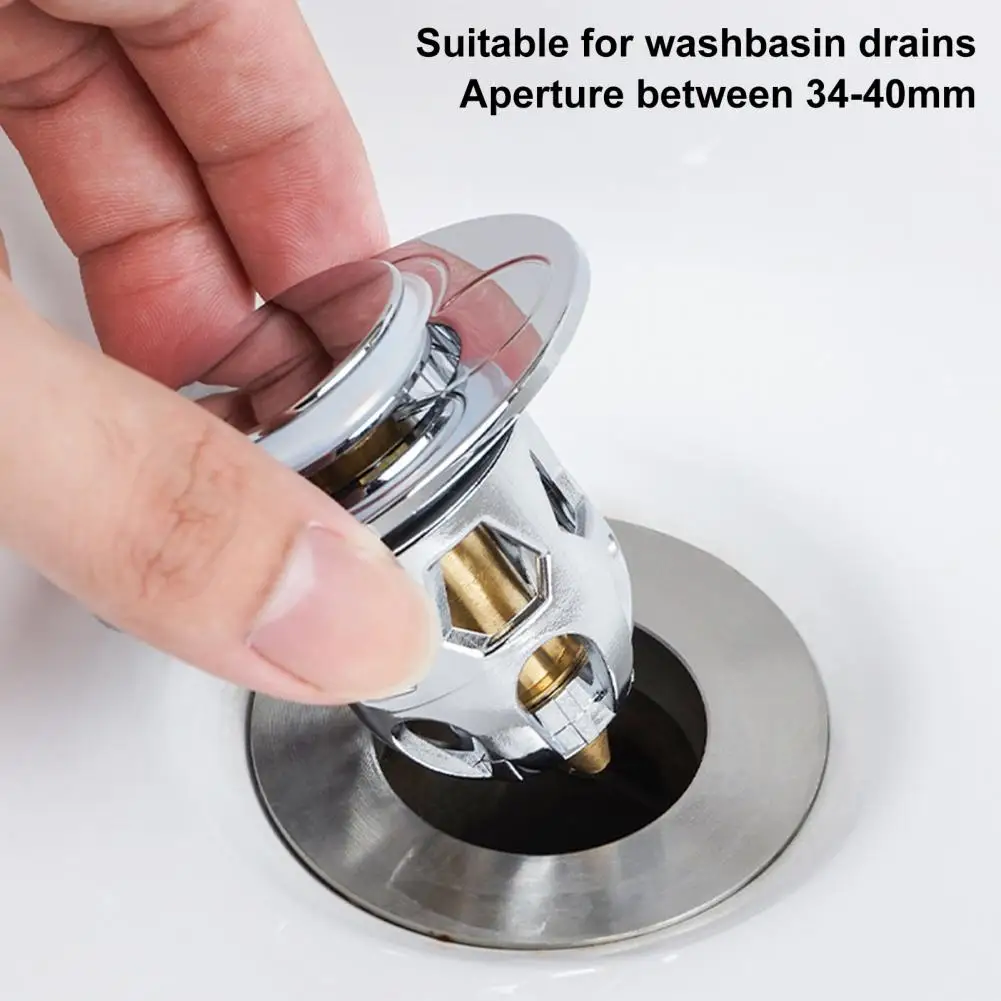 

Universal Practical Sink And Bathtub Bounce Drain Filter Push-type Bounce Sink Drain Plug High Strength for Kitchen
