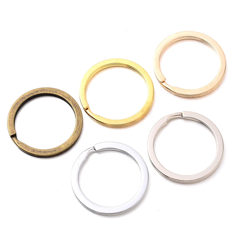 

10Pcs/Lot 25/28/30mm Keyring Split Ring Key Ring Connector For Keychain DIY Jewelry Making Findings Accessories
