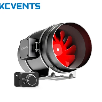 KCvents 환기 선풍기 인라인 덕트 선풍기 배기 선풍기, EC 신선한 공기 시스템, 속도 제어, 수경 재배 텐트 가정용