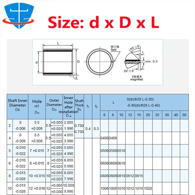 3-22mm SF-1 Oil-Free Composite Bearing Copper Sleeve Lubrication Wear-Resisting Bushing 10/5pcs