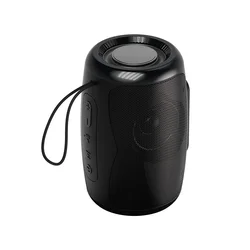 Compact Wireless Outdoor Bluetooth Speaker - Waterproof Stereo 3D Hi - Fi Sound with TWS and TF Card Support - Speaker (Black)