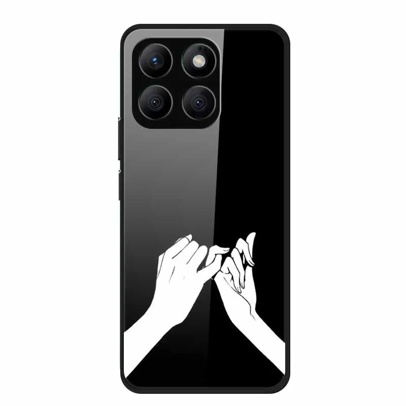 Enhanced Tempered Glass Protective Phone Case with Soft Bumper Design