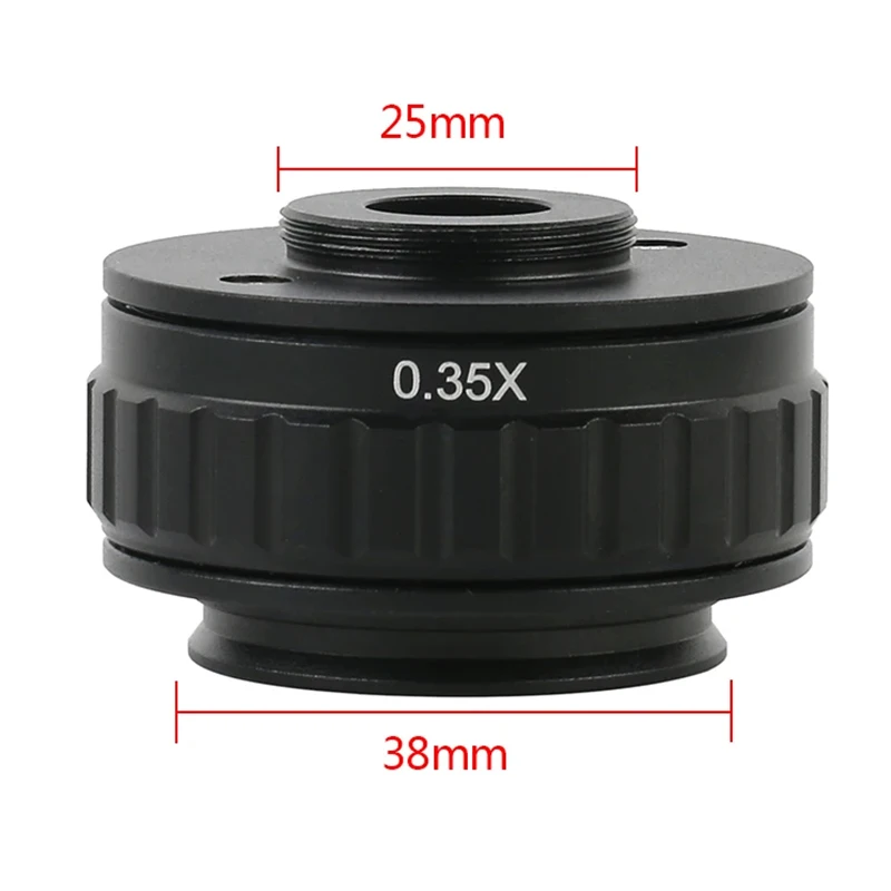 CTV 0.3X 0.35X 0.4X 0.5X 1X C-Mount Lens Adapter For Simul Focal Trinocular Stereo Microscope 38MM Interface Microscopio Camera