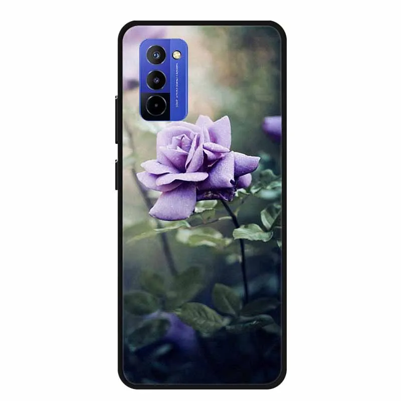 Shockproof Black Silicone Phone Case with Bumper Protection - Soft Back Cover 6.75