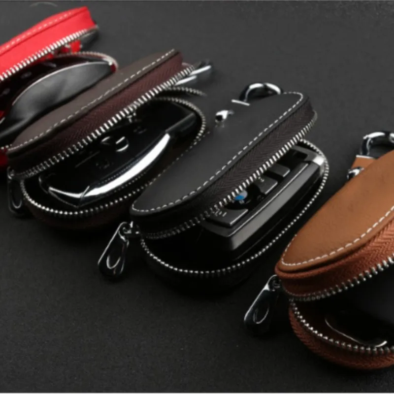 PU Leather Housekeeper Key Holders Car Keychain Key Wallet Ring Keys Bag Case Cover Leather Holder Keychain For Women Men