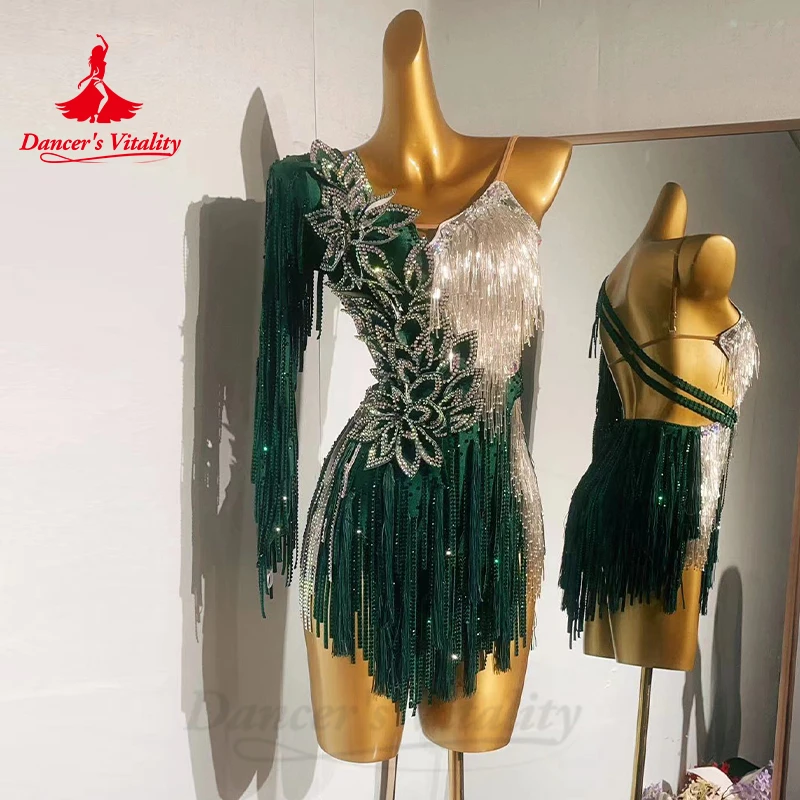 Latin Dance Performance Dress Rumba Chacha Tanog Competiton Costume Skirt | eBay Latin Dance Performance Dress Rumba Chacha Tanog Competiton Costume Skirt | eBay