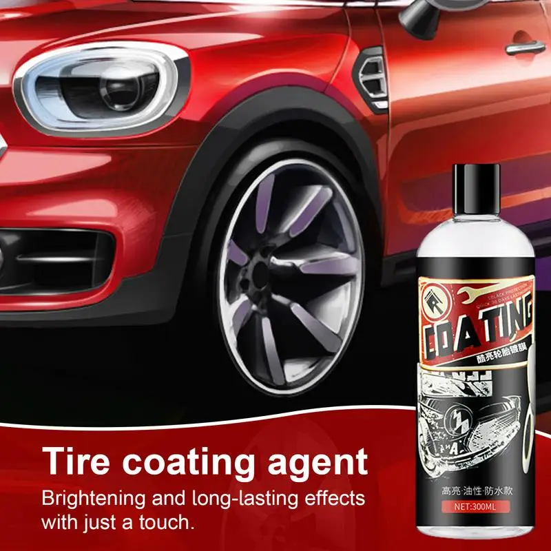 

300ml Tire Coating Spray Tire Shine Coatings Car Wheel Cleaning Liquid Tire Refurbishing Agent Cleaner Coating For Cars SUVs