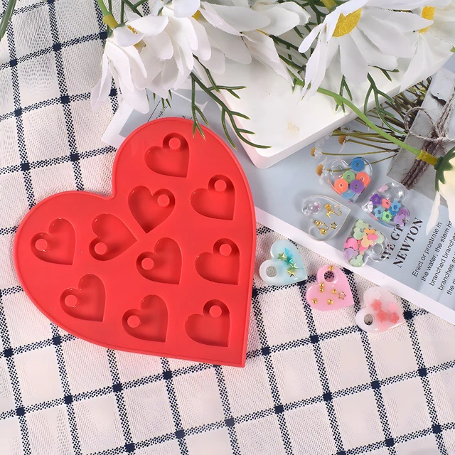 Heart Resin Shaker Mold Silicone  Epoxy Resin Silicone Mold Heart - Resin  Mold Diy - Aliexpress