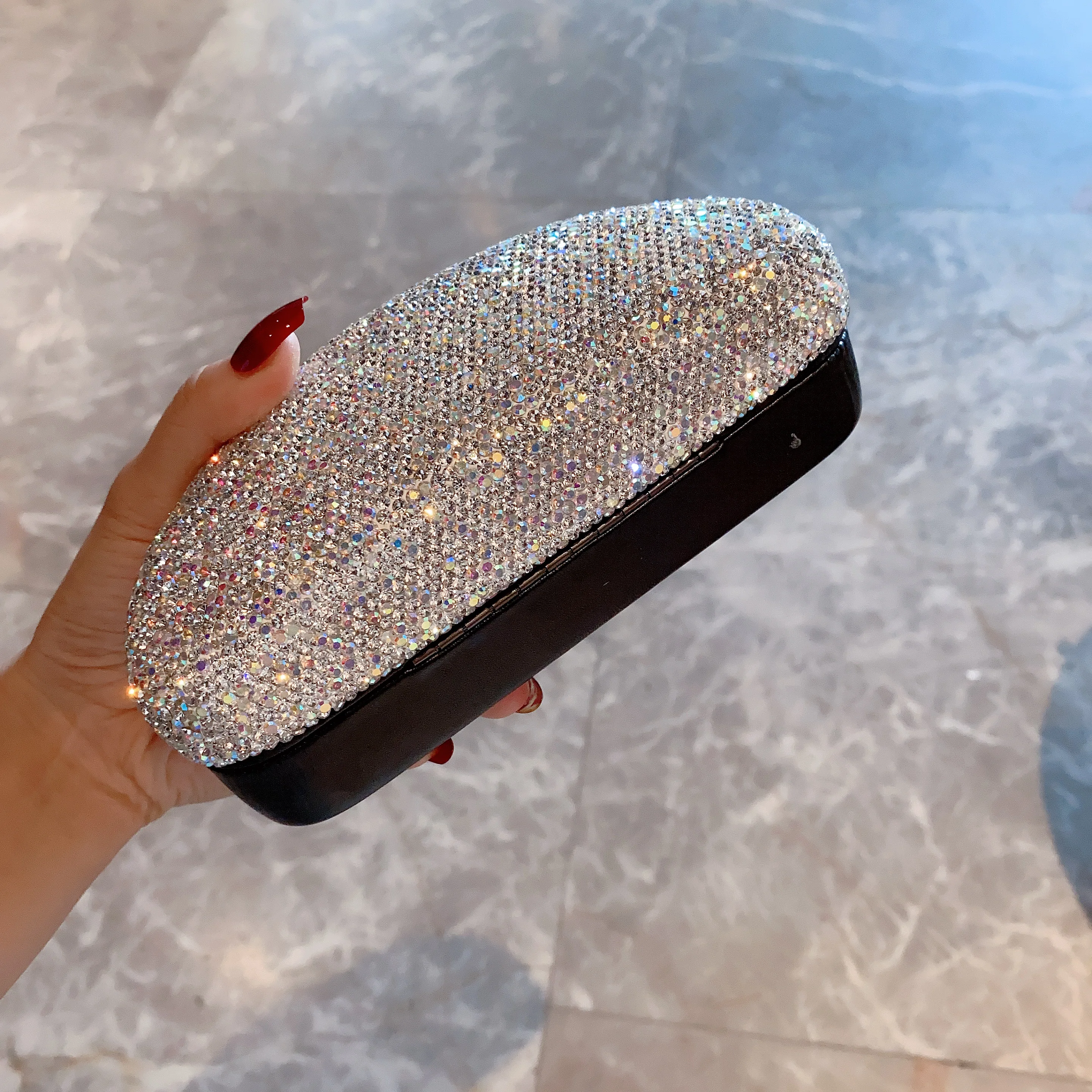

Luxury diamond inlaid large sunglasses box, sunglasses box, women's lens box, myopia lens box, pressure