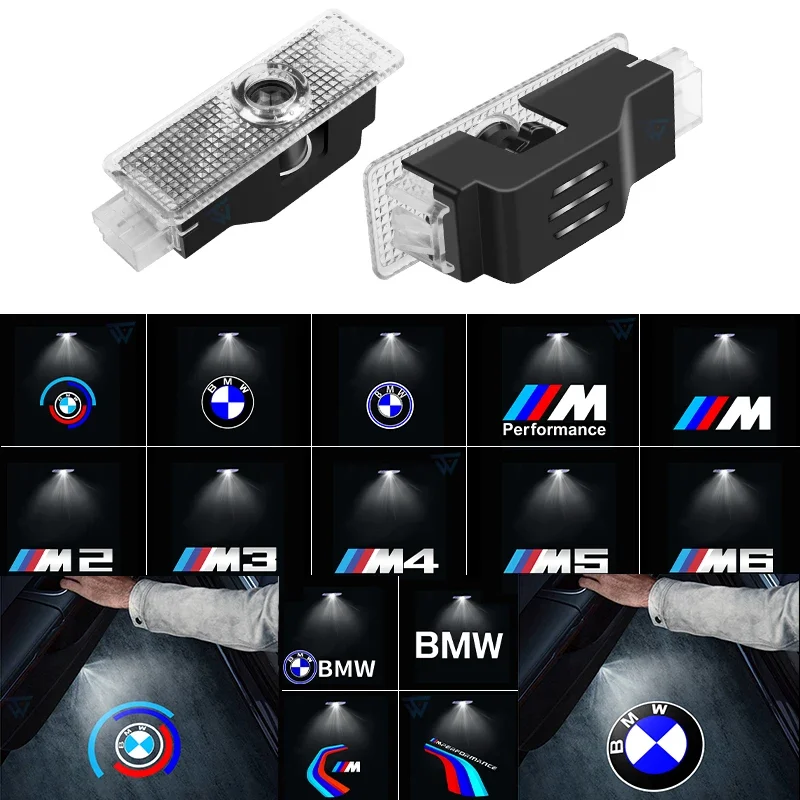LED HD 자동차 문짝 로고 웰컴 라이트 프로젝터 램프, BMW E90 E91 E92 E93 E60 E61 F10 F07 E63 E64 F12 F13 F30 E87 액세서리