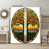 2pc, Window Drapes Bohemian tree pattern Versatile Fabric,Without Electricity Birthday Party Perfect for Holiday Decor 3
