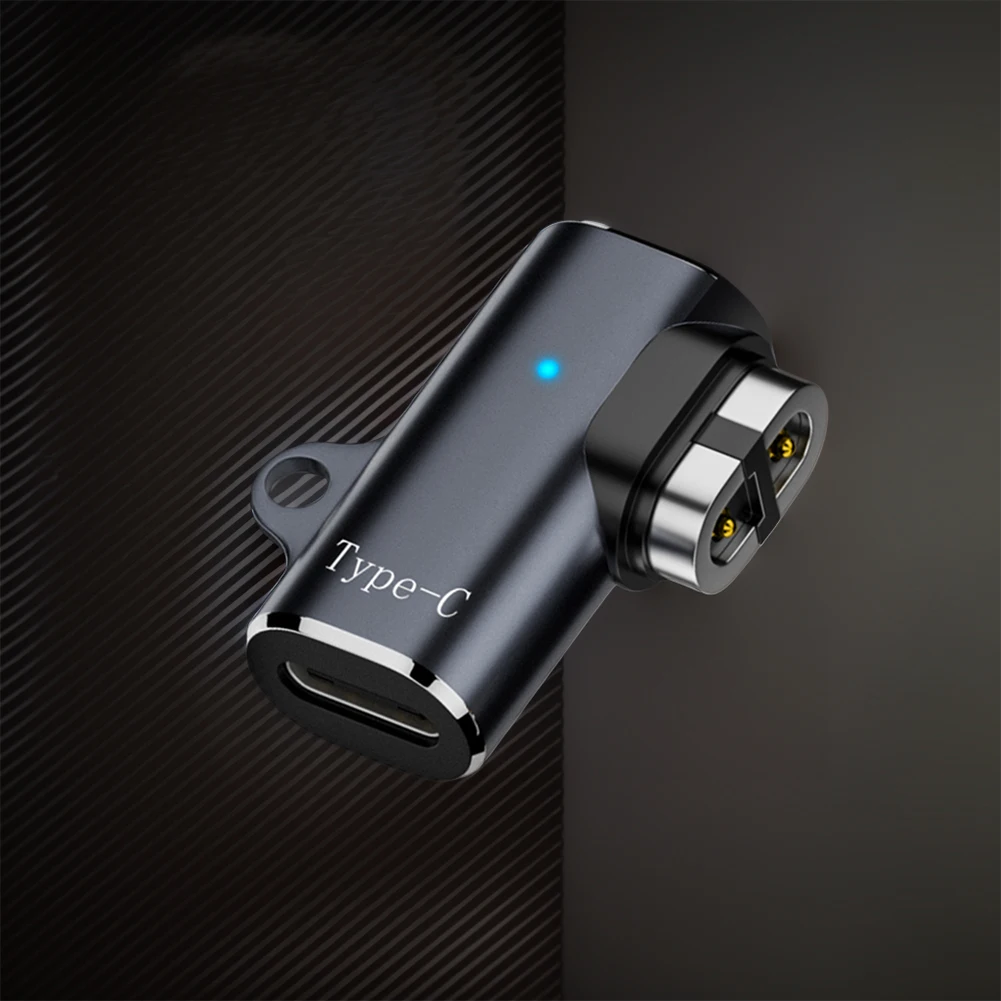 USB C/For iOS To Magnetic Adapter 90 Degree Bending Bone Conduction Headphones Charger Adapter for AfterShokz Aeropex S800 S803