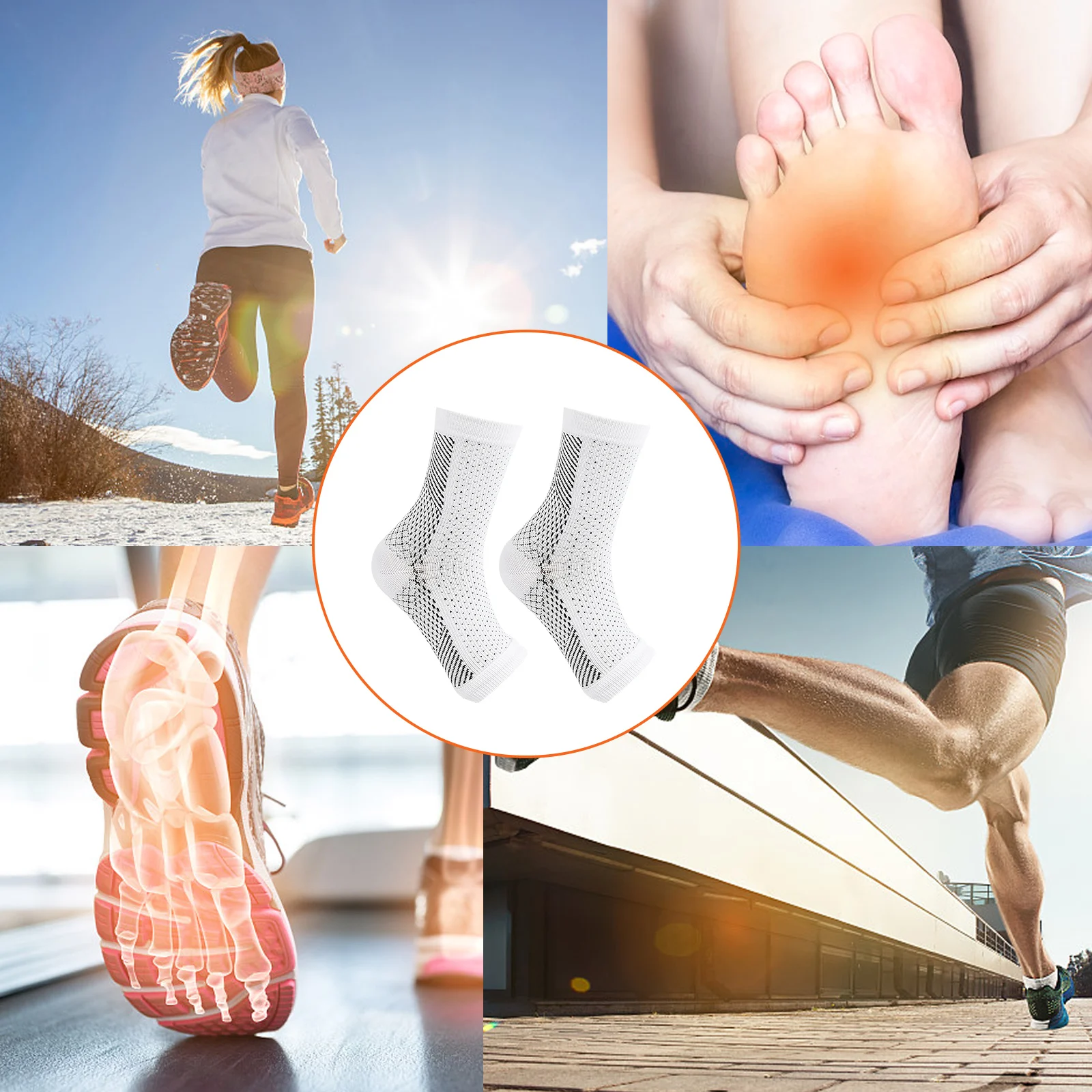 Ankle Compression Brace Relieves Joint Pain Soothe Compression Socks Anti-Fatigue Breathable for Women Men Neuropathy Joint Pain