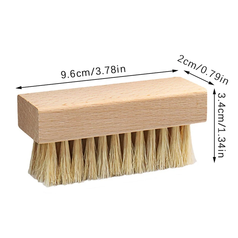 Useful Wood Handle Shoe Brush Polish Brush Plastic Hair Soft Pig Hair Brush Sneaker Shoe Cleaning Brush Laundry Brush 5