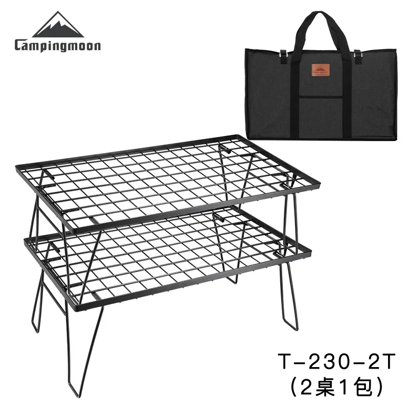 Portable Folding Table Leather Mat Bag Campingmoon T-230 BBQ Table Multi-purpose Picnic Barbecue Table Mat Bag