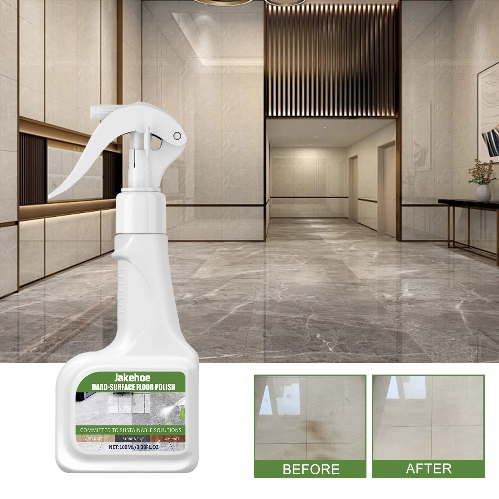 Stone Crystal Plating Agent Stonework Polishing Wood Furniture Marble Scratch Repair Hydrophobic Coating Tile Renovating Agent