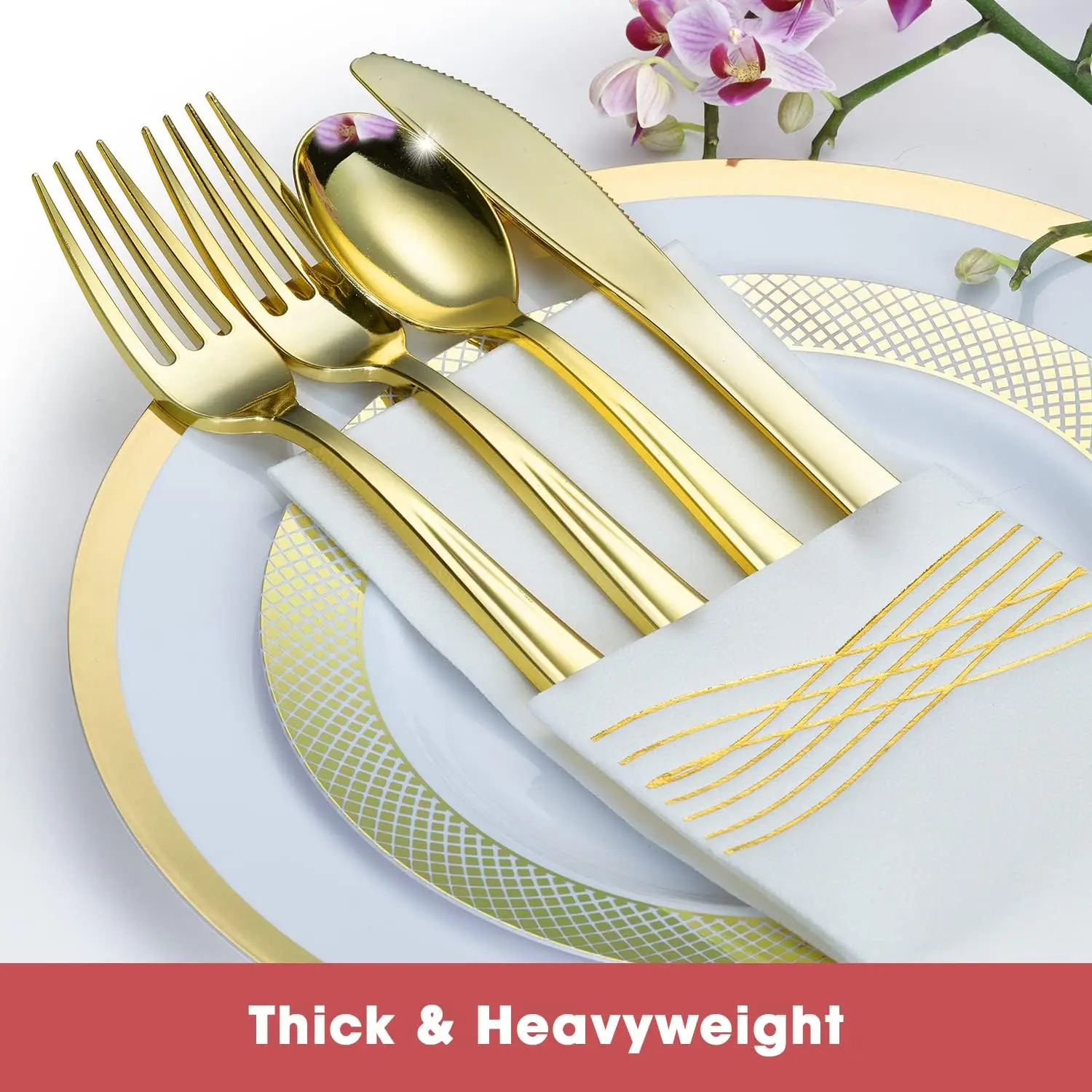 100PCS Metallic Foil Paper Napkins For Wedding Party Dinner