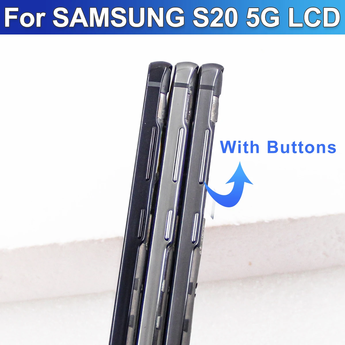 Schermo S20 5G per Samsung S20 5G G981 G981F SM-G981F/DS Display LCD Touch Screen con cornice Digitizer Assembly - immagine 6