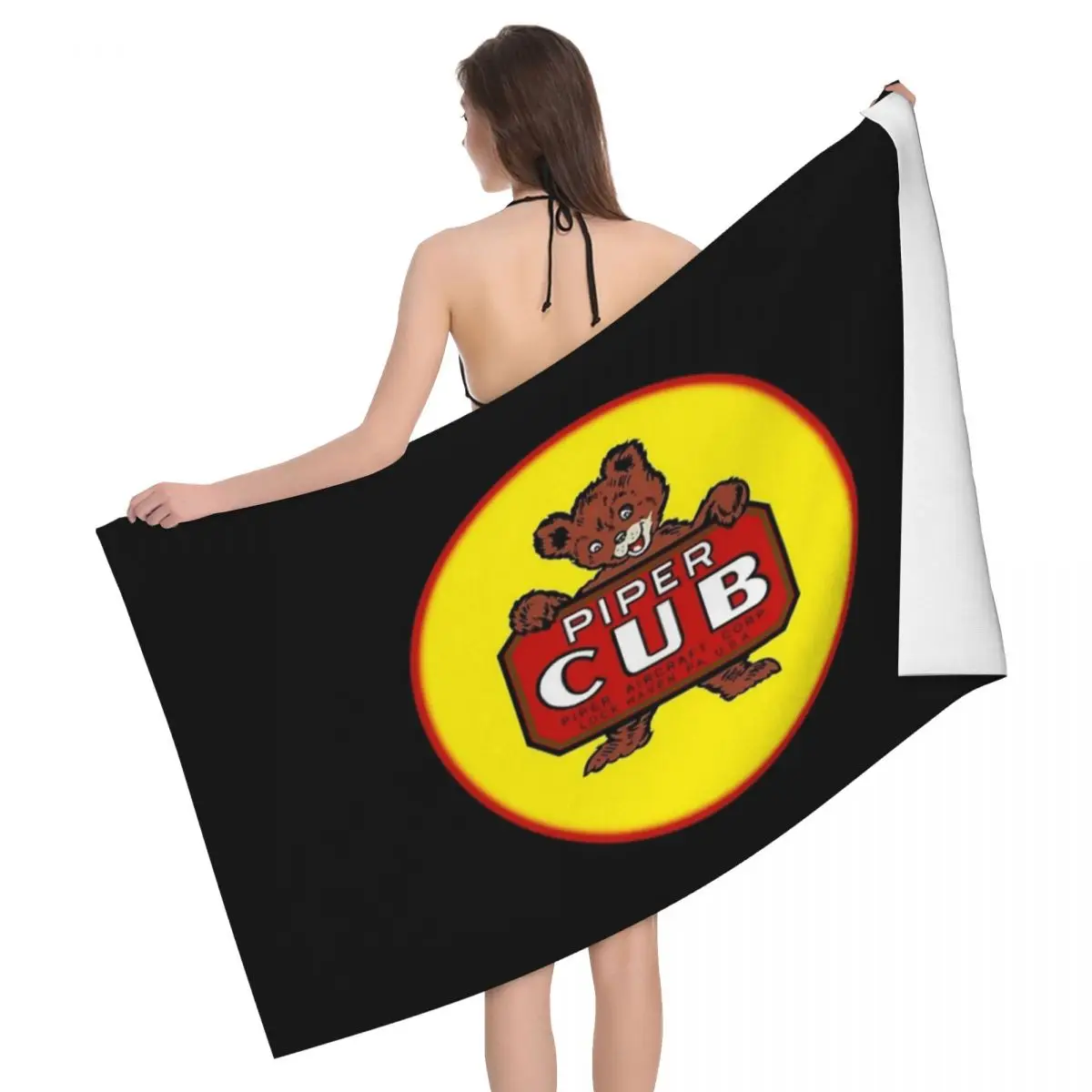 

Piper Cub Aircraft 80x130cm Bath Towel Skin-friendly For School Souvenir Gift