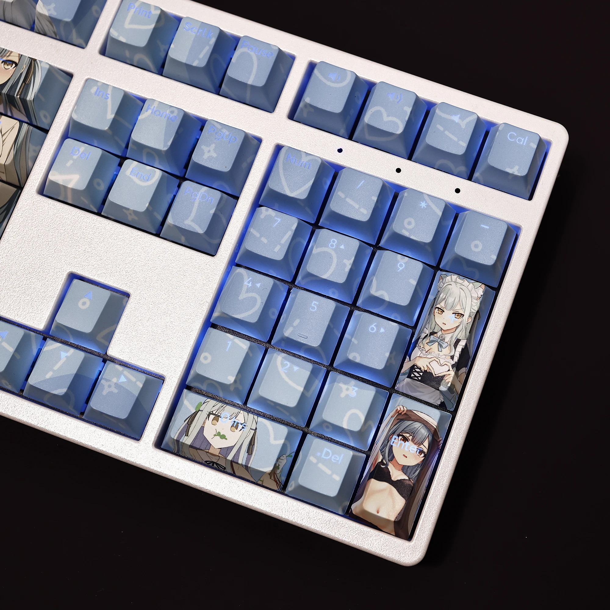 Togawa SakATM Bang replMygo PBT Keycaps, Anime Game, Beauty Girl Key caps, aucun ne recommande pour les claviers mécaniques de bricolage, 108 prédire par ensemble