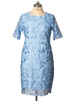 Plus Size Party Dress for Wedding Guest Luxury Elegant Women's 50 Year Ladies Lace Floral Prom Bodycon Chubby Women's Dresses - Image 3