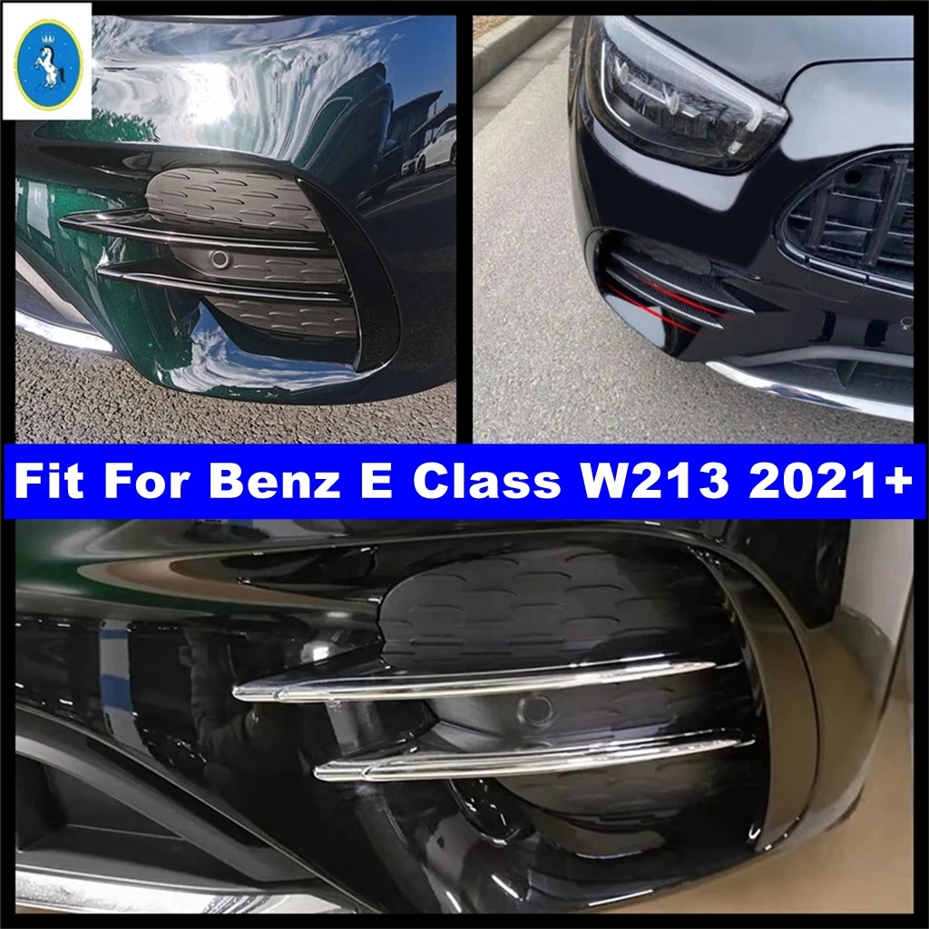 

Front Grille Fog Lights Lamp Eyelid Eyebrow Decor Strip Cover Trim For Benz E Class W213 2021 2022 2023 Interior Accessories