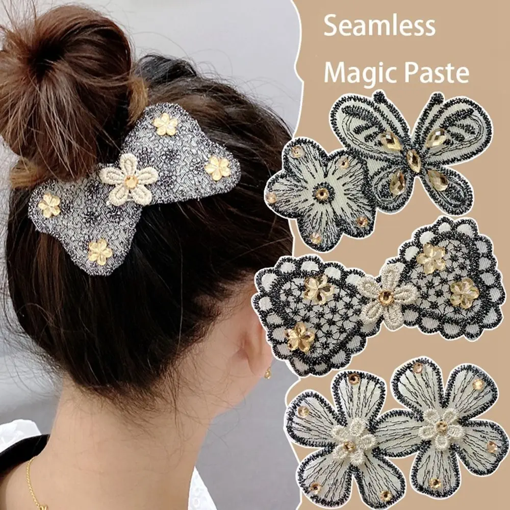 Farfalla Seamless Magic Paste Fashion Hair Clip Flower Bangs Paste Hair Holder Styling Tool Headwear Ladies
