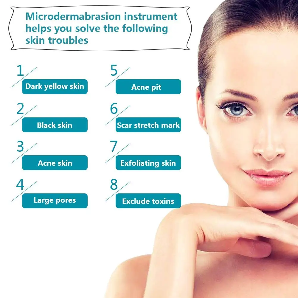 3 in 1 Diamond Machine Facial Care Machine Microdermabrasion Device with Vacuum Spray for Salon Personal Home Use Brighten Skin 2