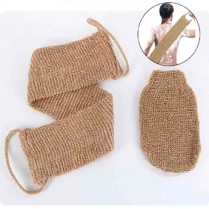 

Ramie джутовое банное полотенце для душа полотенце для спины и тела отшелушивающий Пояс Скребок для душа для уборки тела ремень для душа