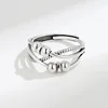 KOFSAC Thai 925 Sterling Silver Jewelry Adjustable Ring Vintage Trendy Rotate Beads Rings For Women Chic Relieve Stress Gift 4