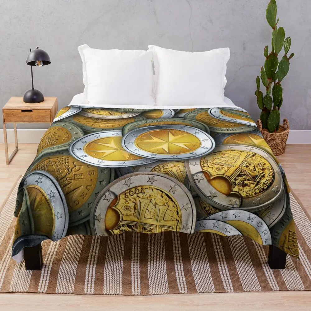 

EUROS 4 Throw Blanket Personalized Gift throw blanket for sofa anime