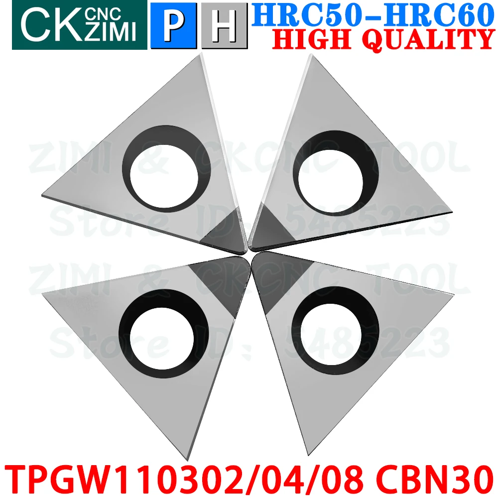 

TPGW110302 TPGW110304 TPGW110308 CBN30 Boron Nitride Inserts Turning Inserts Tools TPGW CNC Metal Lathe Tools for Hardened Steel