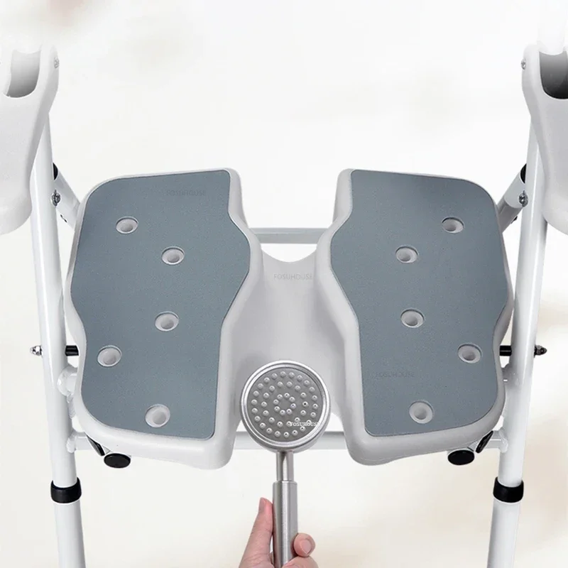 Foldable Bath Chair Wall-mounted Shower Seats with Armrests Home Portable Camping Chair Bathroom Elderly Special Non-slip Stool 3