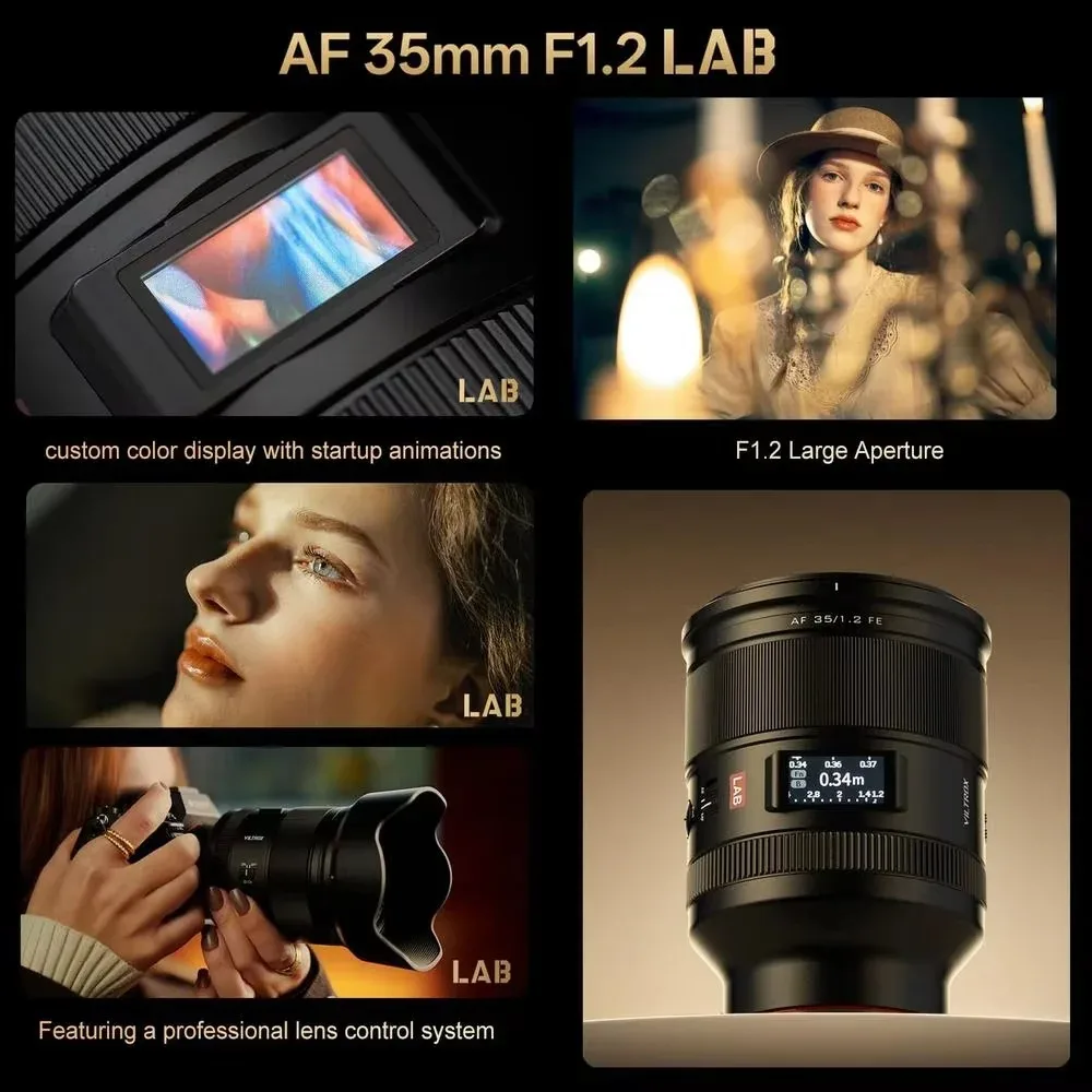 VILTROX 자동 초점 풀프레임 카메라 렌즈 AF 35mm F1.2 LAB 대구경 프라임 렌즈 ( E 마운트, 니콘 Z 마운트 카메라용)