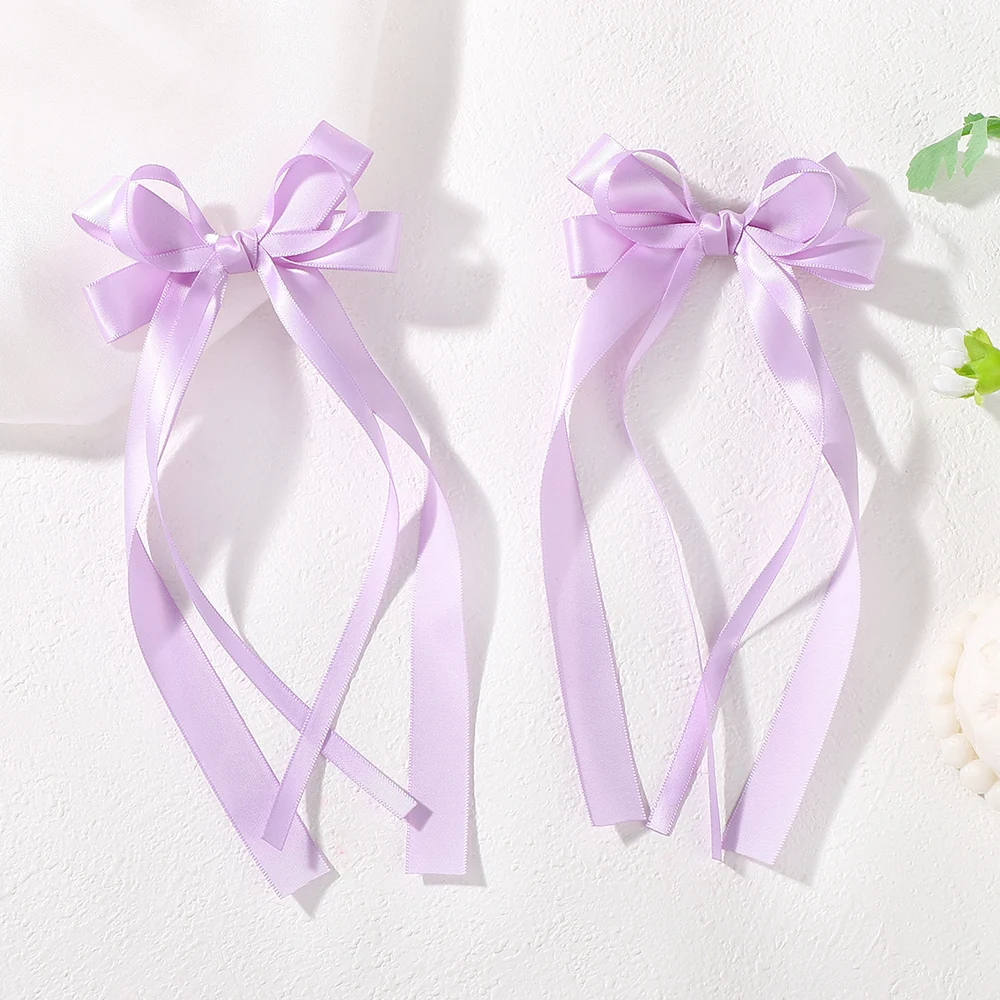 Elegant Black and White Bow Hair Clips