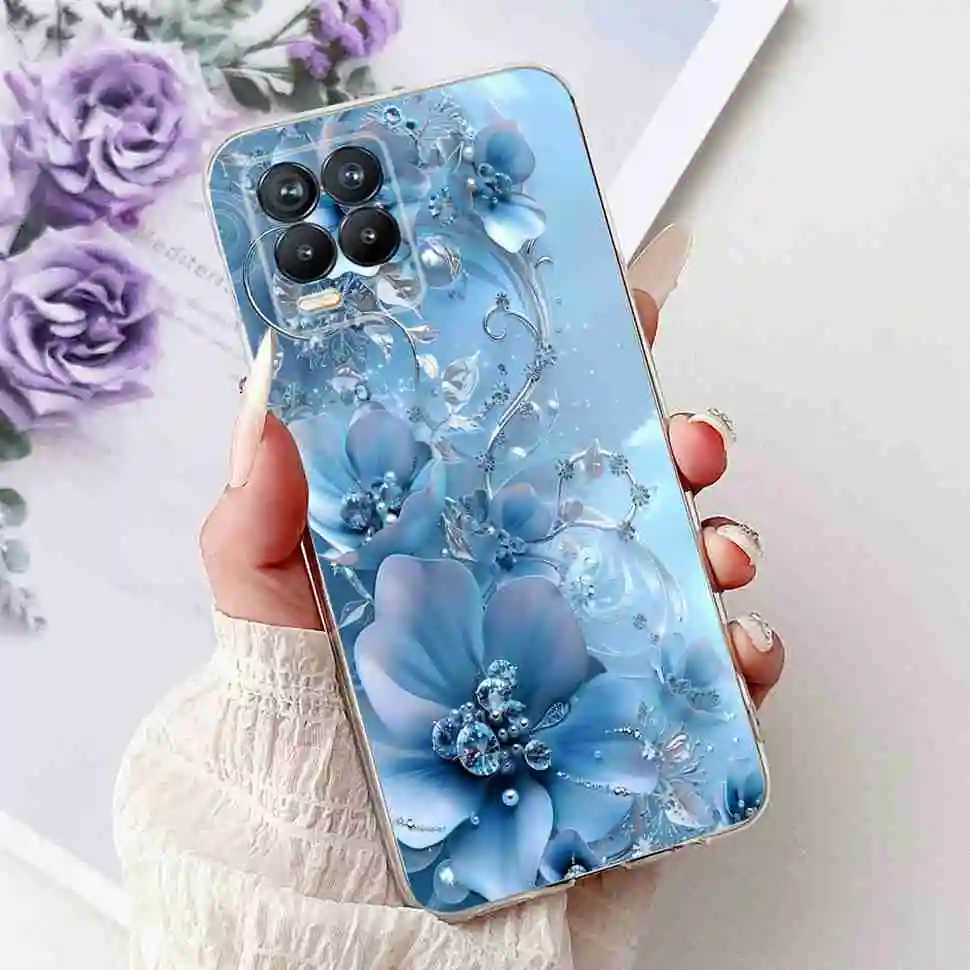 Floral Print Soft Silicone TPU Phone Case - Elegant Protective Cover