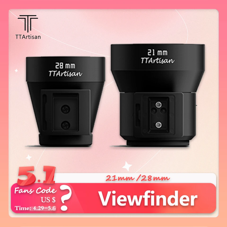 TTartisan 21mm 28mm Optical Viewfinder for Leica M9 Ricoh GR III ii GR3 Camera External Viewfinder Photography Accessories