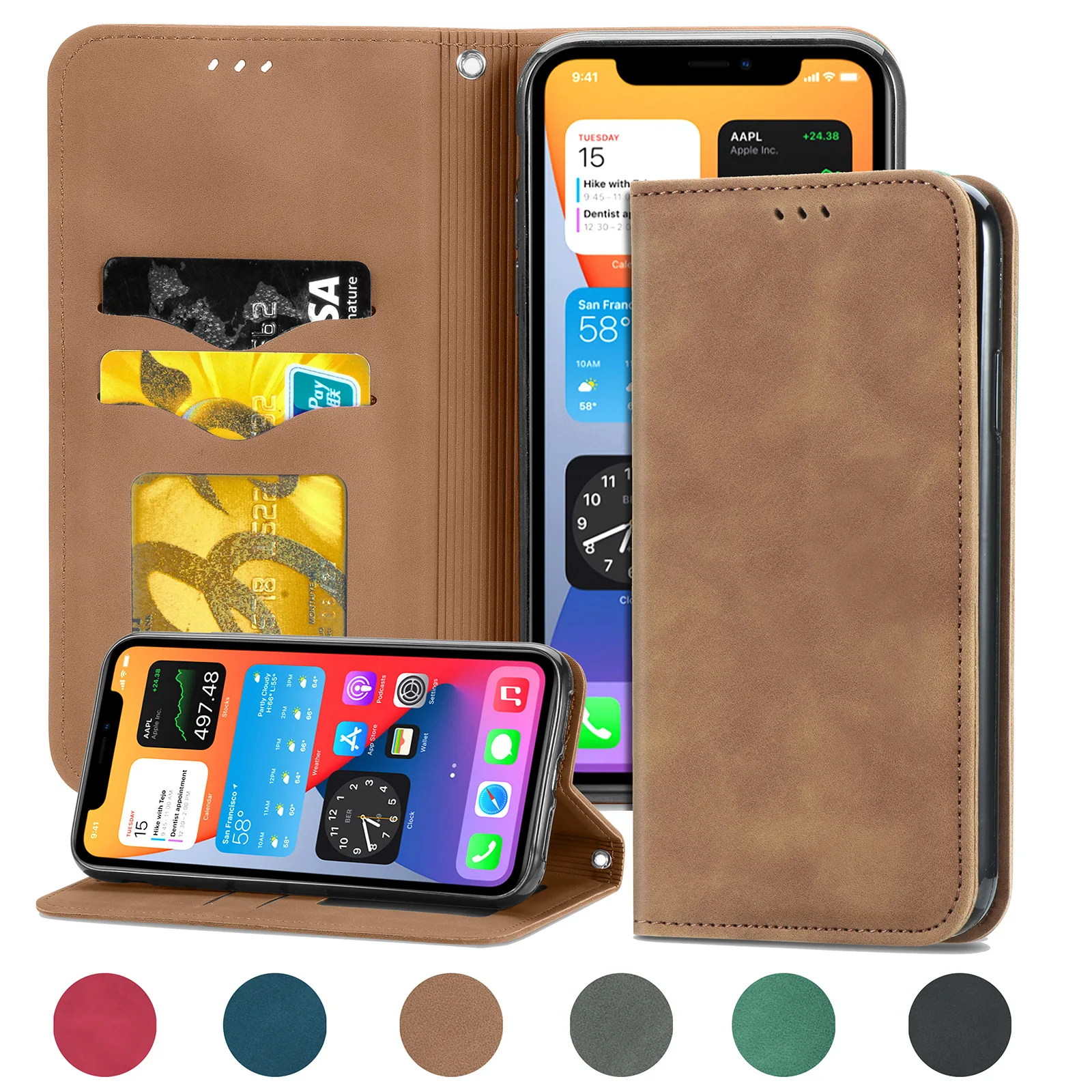 Деловой Магнитный кожаный флип-чехол H-Harleys Davidsons для телефона iPhone 12 13 14 15 Pro Max Samsung Galaxy S23 S24 Ультра чехол (art.: 3920c38fcdb1e) - 3920c38fcdb1e